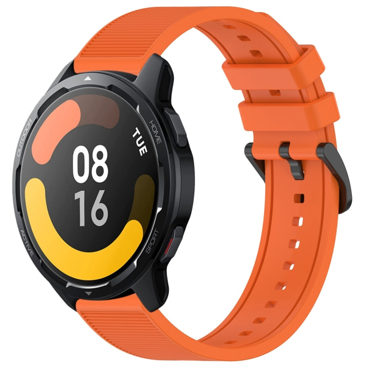 For Xiaomi Watch S1 Active 22mm Textured Silicone Solid Color Watch Band(Orange) - free shipping - PMC TechLife - Order now!