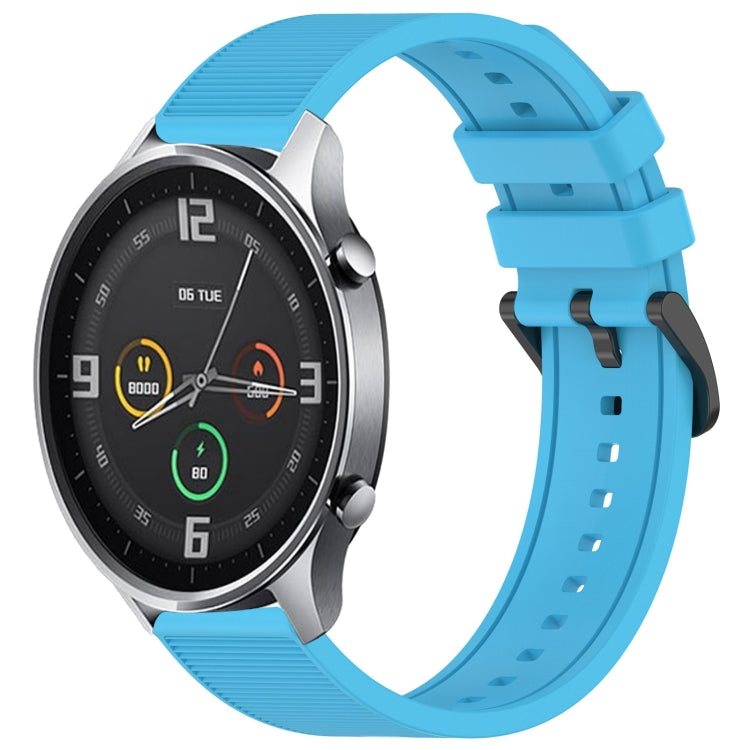 For Xiaomi MI Watch Color 22mm Textured Silicone Solid Color Watch Band(Sky Blue) - free shipping - PMC TechLife - Order now!