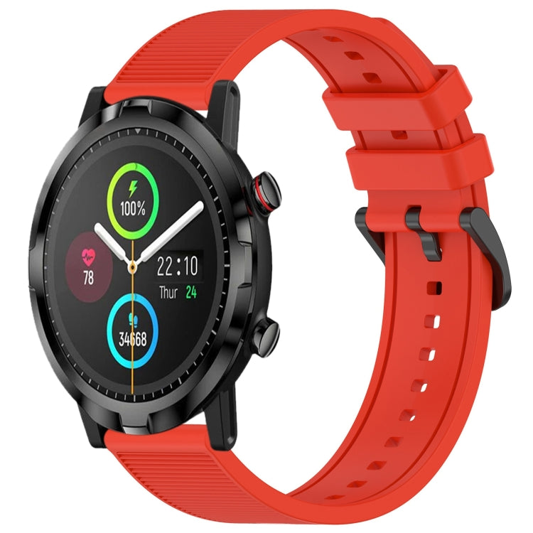 For Xiaomi Haylou RT LS05S 22mm Textured Silicone Solid Color Watch Band(Red) - Watch Bands by PMC TechLife | Online Shopping South Africa | PMC TechLife | Buy Now Pay Later Mobicred