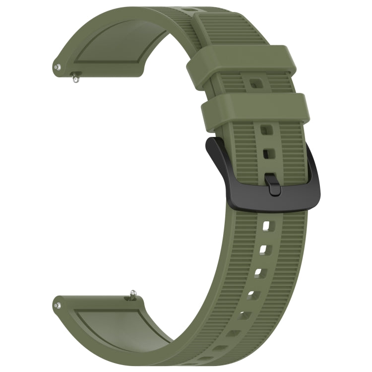 For Garmin Vivoactive 4 22mm Textured Silicone Solid Color Watch Band(Green) - Watch Bands by PMC TechLife | Online Shopping South Africa | PMC TechLife