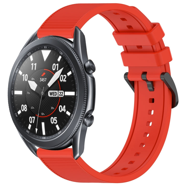 For Samsung Galaxy Watch3 45mm 22mm Textured Silicone Solid Color Watch Band(Red) - free shipping - PMC TechLife - Order now!