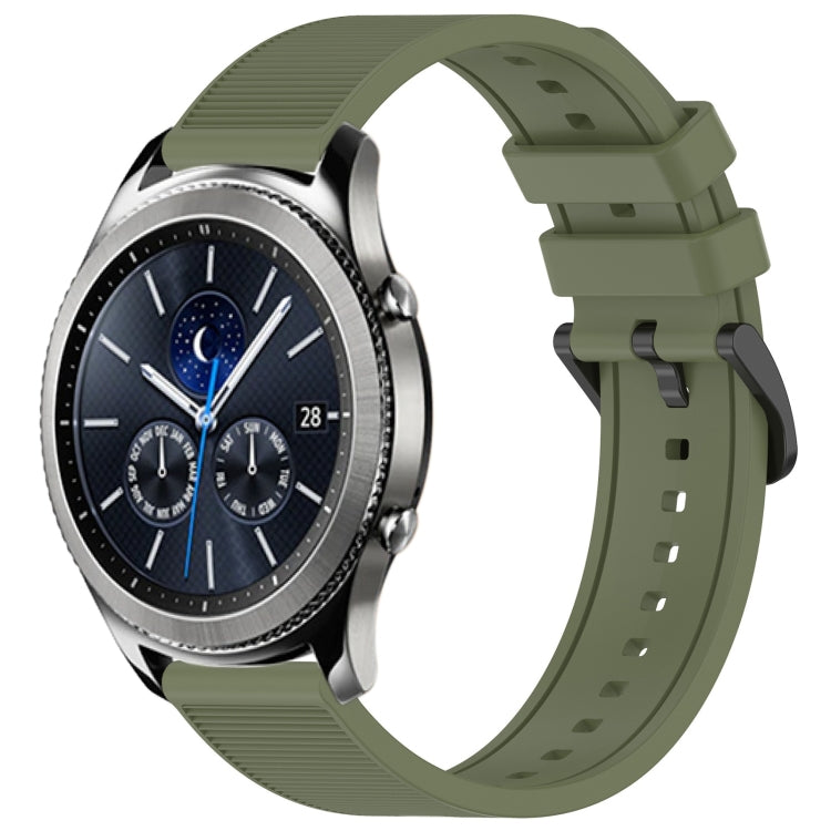 For Samsung Gear S3 Classic 22mm Textured Silicone Solid Color Watch Band(Green) - free shipping - PMC TechLife - Order now!