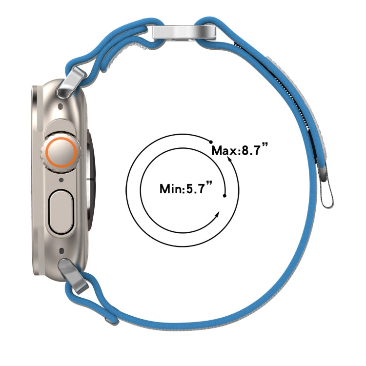 For Apple Watch Series 8 41mm Double Hook and Loop Faster Nylon Watch Band(Yellow + Beige) - free shipping - PMC TechLife - Order now!