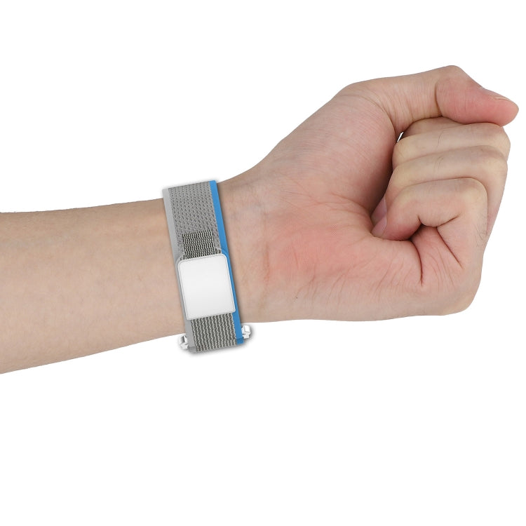 For Apple Watch Series 6 40mm Double Hook and Loop Faster Nylon Watch Band(Blue+Grey) - free shipping - PMC TechLife - Order now!