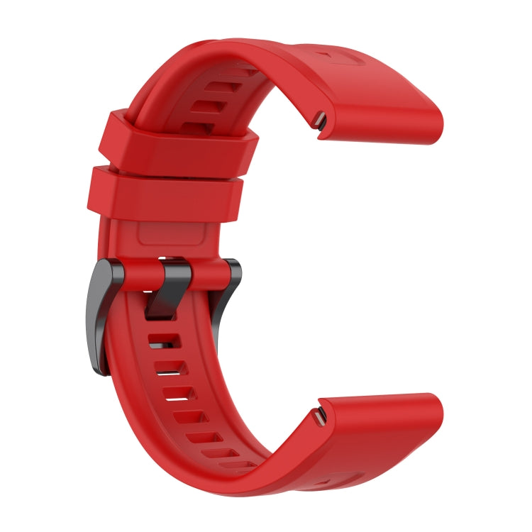 Compatible with Garmin Epix Gen2 / Epix Pro Gen2 47mm Solid Color Black Buckle Silicone Quick Release Watch Band(Red) - free shipping - PMC TechLife - Order now!