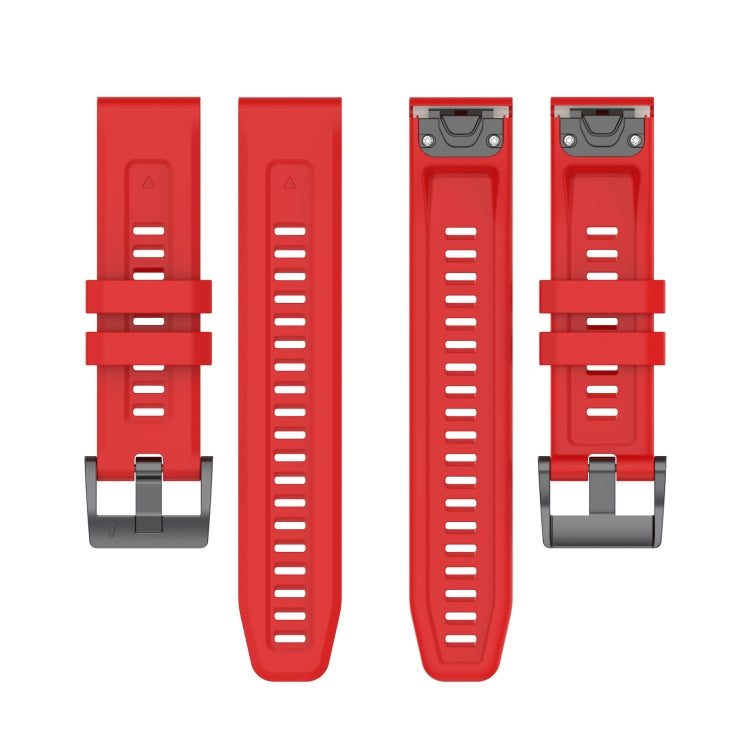 Compatible with Garmin Epix Gen2 / Epix Pro Gen2 47mm Solid Color Black Buckle Silicone Quick Release Watch Band(Red) - free shipping - PMC TechLife - Order now!