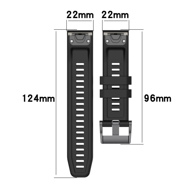 Compatible with Garmin Instinct 2 / Instinct Solid Color Black Buckle Silicone Quick Release Watch Band(Gray) - free shipping - PMC TechLife - Order now!