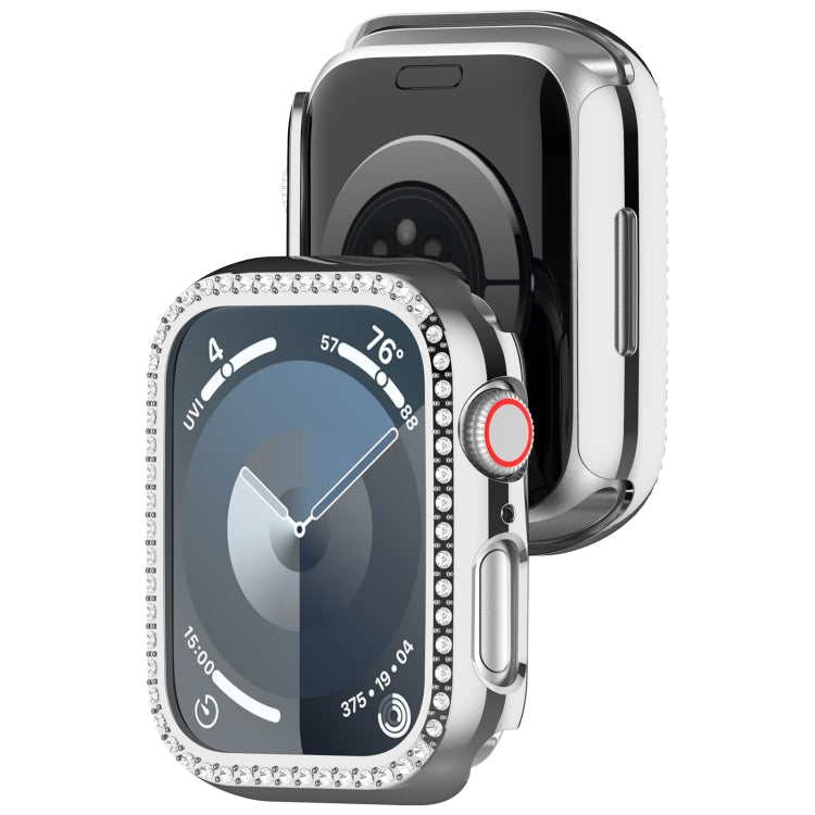 For Apple Watch Series 7 41mm Diamond Hollow PC Watch Case(Silver) - free shipping - PMC TechLife - Order now!