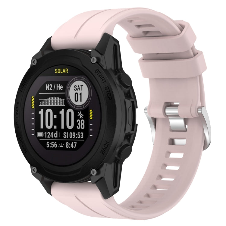 For  Garmin Descent G1 Solar Letel 22mm Solid Color Silicone Watch Band(Pink) - free shipping - PMC TechLife - Order now!