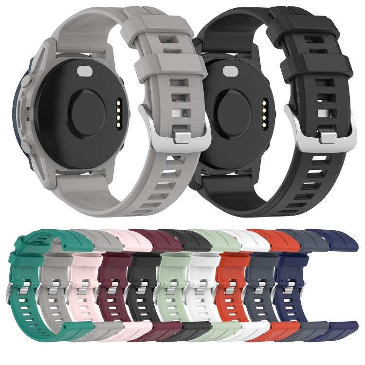 For  Garmin Descent G1 Solar Letel 22mm Solid Color Silicone Watch Band(Pink) - free shipping - PMC TechLife - Order now!