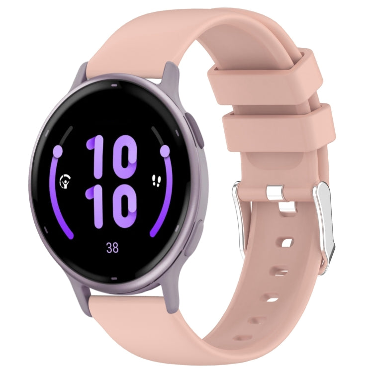 Compatible with Garmin Active 5 20mm Smooth Solid Color Silicone Watch Band(Pink) - Watch Bands by PMC TechLife | Online Shopping South Africa | PMC TechLife | Buy Now Pay Later Mobicred