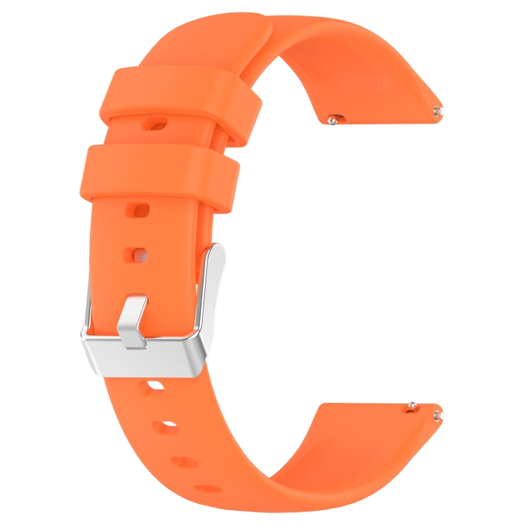 Compatible with Garmin Vivoactive 3 20mm Smooth Solid Color Silicone Watch Band(Orange) - Watch Bands by PMC TechLife | Online Shopping South Africa | PMC TechLife | Buy Now Pay Later Mobicred