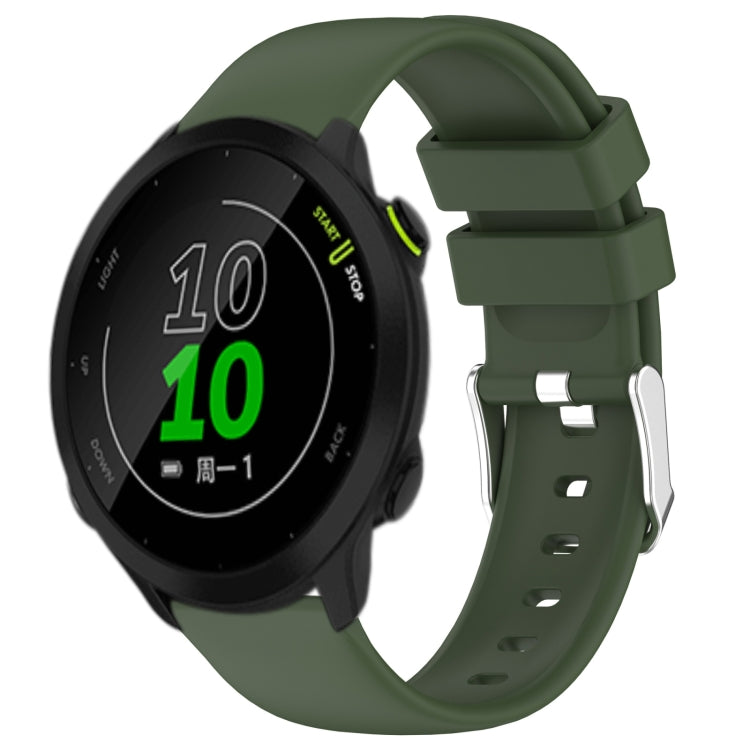 Compatible with Garmin Compatible witherunner 158 20mm Smooth Solid Color Silicone Watch Band(Army Green) - free shipping - PMC TechLife - Order now!