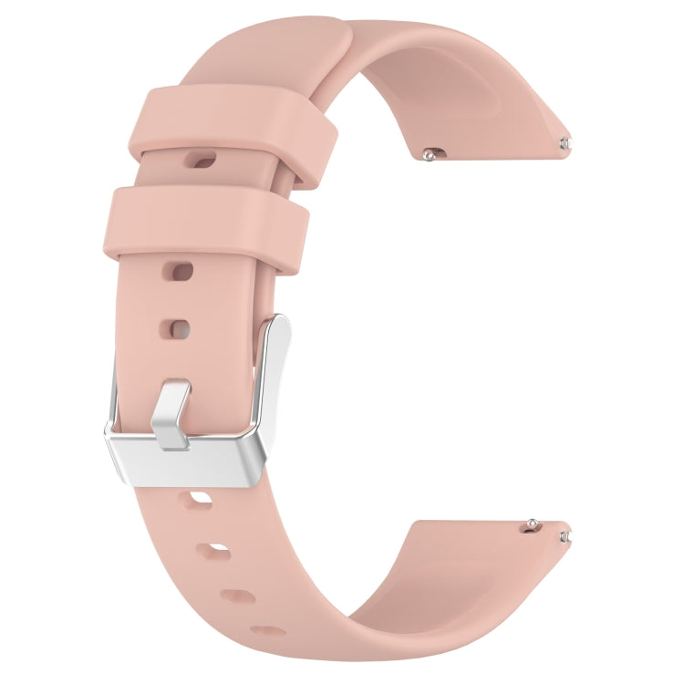 Compatible with Garmin Compatible witherunner 645 Music 20mm Smooth Solid Color Silicone Watch Band(Pink) - Watch Bands by PMC TechLife | Online Shopping South Africa | PMC TechLife | Buy Now Pay Later Mobicred
