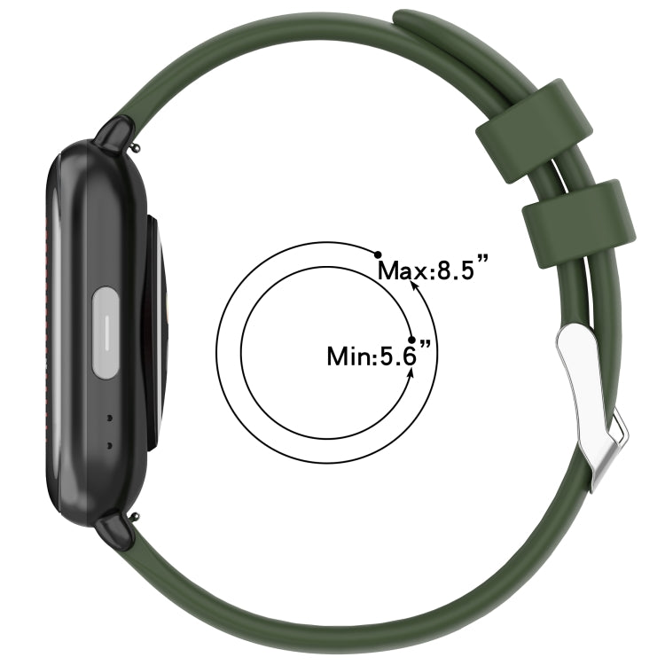 Compatible with Garmin Venu SQ 20mm Smooth Solid Color Silicone Watch Band(Army Green) - free shipping - PMC TechLife - Order now!