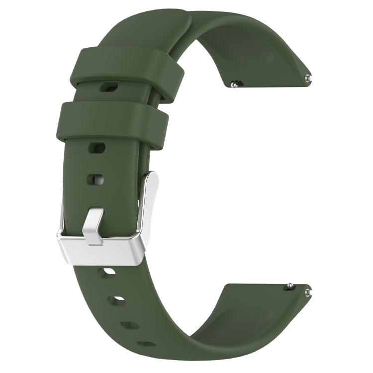 For Samsung Galaxy Watch 6 Classic 47mm 20mm Smooth Solid Color Silicone Watch Band(Army Green) - free shipping - PMC TechLife - Order now!