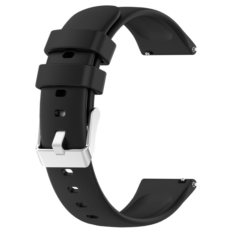 For Samsung Galaxy Watch Active 2 40mm 20mm Smooth Solid Color Silicone Watch Band(Black) - free shipping - PMC TechLife - Order now!