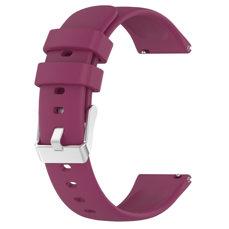 For Samsung Galaxy Watch Active 2 40mm 20mm Smooth Solid Color Silicone Watch Band(Burgundy) - free shipping - PMC TechLife - Order now!