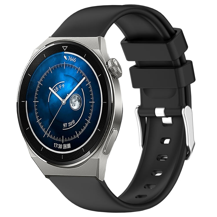 For Huawei Watch GT3 42mm 20mm Smooth Solid Color Silicone Watch Band(Black) - free shipping - PMC TechLife - Order now!