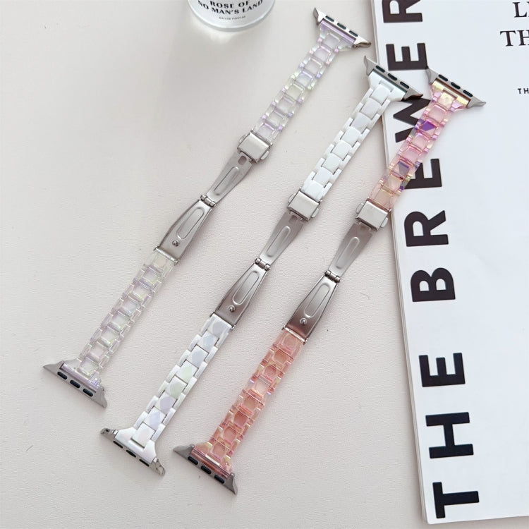 For Apple Watch Series 9 45mm Laser PC Colorful 20mm Slim Watch Band(Pink) - free shipping - PMC TechLife - Order now!