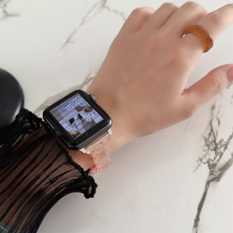 For Apple Watch Series 6 44mm Laser PC Colorful 20mm Slim Watch Band(Transparent) - Watch Bands by PMC TechLife | Online Shopping South Africa | PMC TechLife