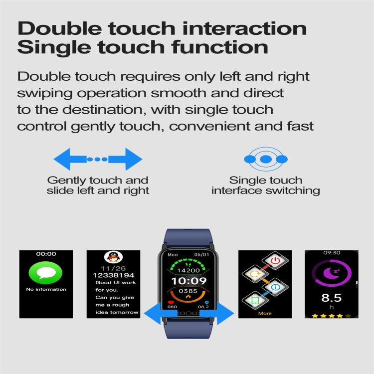 TK72 1.47 inch Color Screen Smart Watch, Support Heart Rate / Blood Pressure / Blood Oxygen / Blood Sugar Monitoring(Blue) - Smart Wristbands by PMC TechLife | Online Shopping South Africa | PMC TechLife