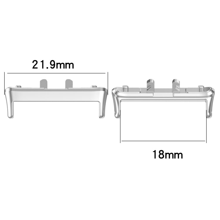 For Samsung Galaxy Fit 3 SM-R390 1 Pair Metal Watch Band Connector(Black) - Watch Bands by PMC TechLife | Online Shopping South Africa | PMC TechLife | Buy Now Pay Later Mobicred