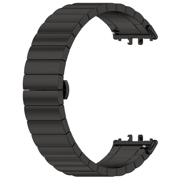For Samsung Galaxy Fit 3 SM-R390 One Bead Stainless Steel Metal Watch Band(Black) - Watch Bands by PMC TechLife | Online Shopping South Africa | PMC TechLife | Buy Now Pay Later Mobicred
