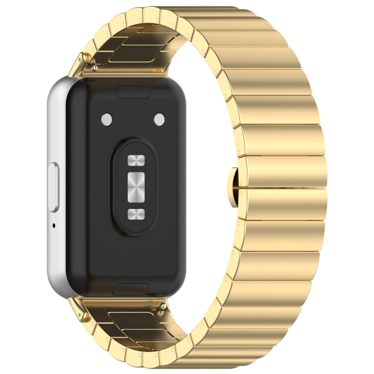 For Samsung Galaxy Fit 3 SM-R390 One Bead Stainless Steel Metal Watch Band(Gold) - Watch Bands by PMC TechLife | Online Shopping South Africa | PMC TechLife