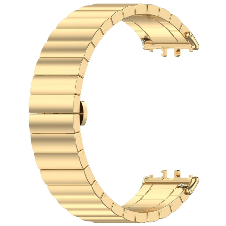 For Samsung Galaxy Fit 3 SM-R390 One Bead Stainless Steel Metal Watch Band(Gold) - Watch Bands by PMC TechLife | Online Shopping South Africa | PMC TechLife