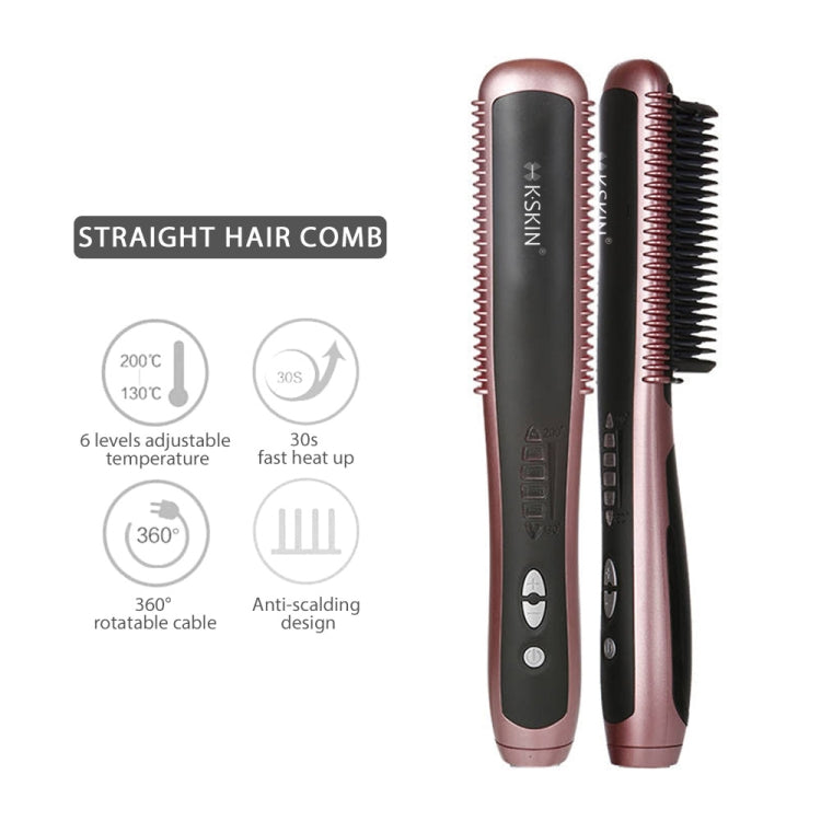 K-SKIN KD388A Electric Ceramic Hair Straightener Combs PTC Heating Hair Care Styling Comb Auto Massager Straightening Lrons - free shipping - PMC TechLife - Order now!