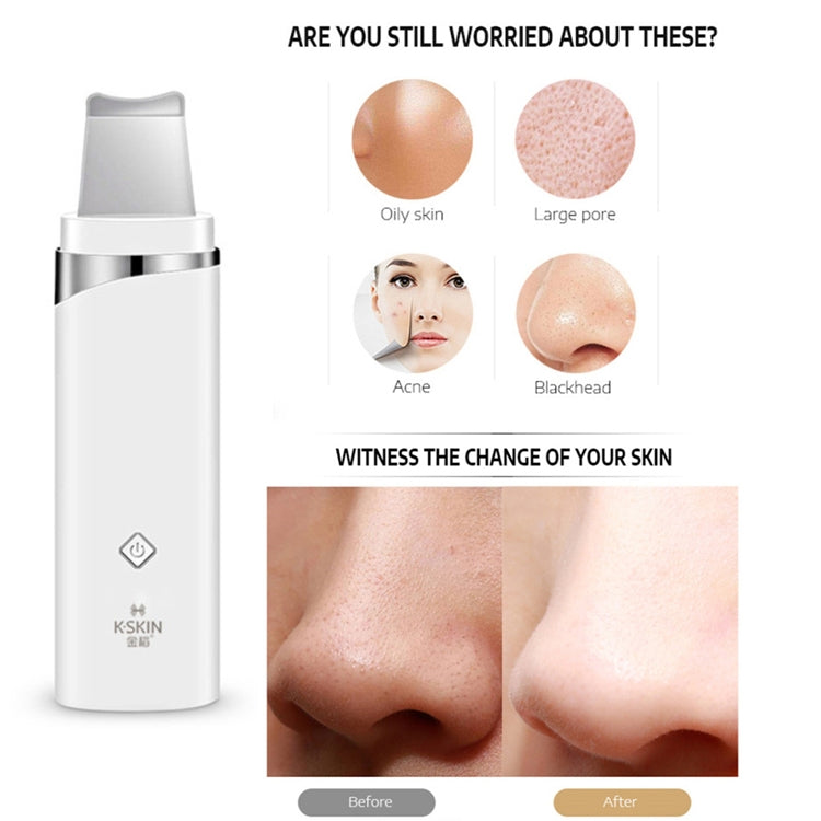 K-SKIN KD-8023Ultrasonic Blackhead Acne Removal Pore Cleaner Facial Skin Care Scrubber Exfoliating Pore Cleaner - Cleanser by K-SKIN | Online Shopping South Africa | PMC TechLife | Buy Now Pay Later Mobicred
