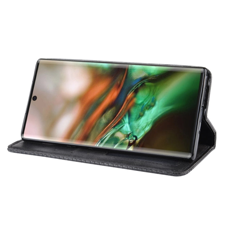 Magnetic Buckle Retro Crazy Horse Texture Horizontal Flip Leather Case for Galaxy Note 10 , with Holder & Card Slots & Photo Frame(Black) - Galaxy Phone Cases by PMC TechLife | Online Shopping South Africa | PMC TechLife