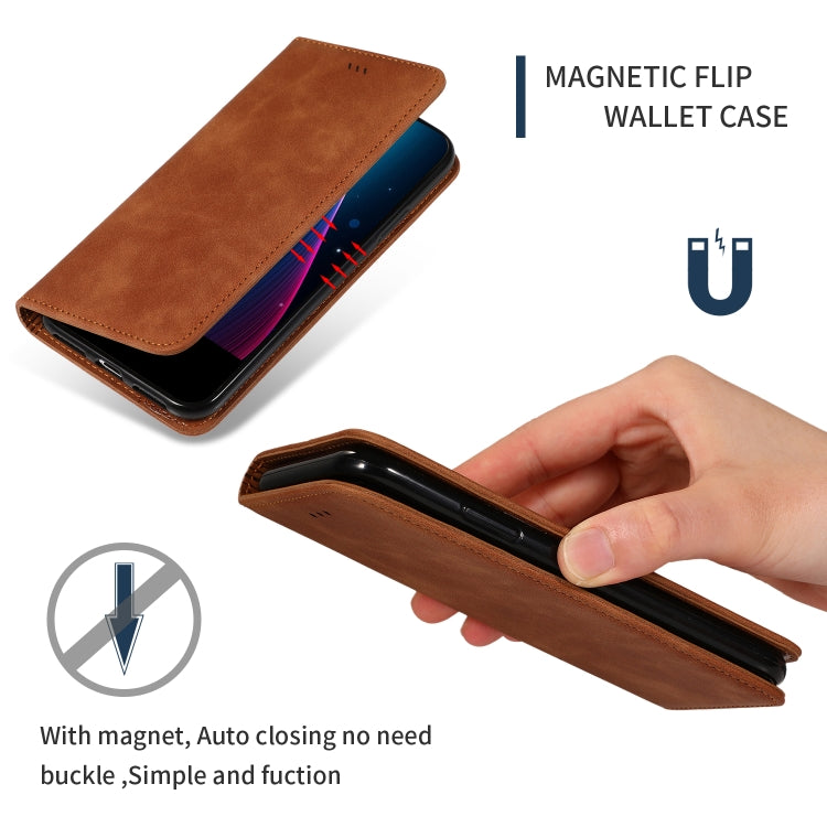 Retro Skin Feel Business Magnetic Horizontal Flip Leather Case for Xiaomi Mi 9T  / Mi 9T Pro / Redmi K20  /  K20 Pro(Brown) - Xiaomi Cases by PMC TechLife | Online Shopping South Africa | PMC TechLife | Buy Now Pay Later Mobicred