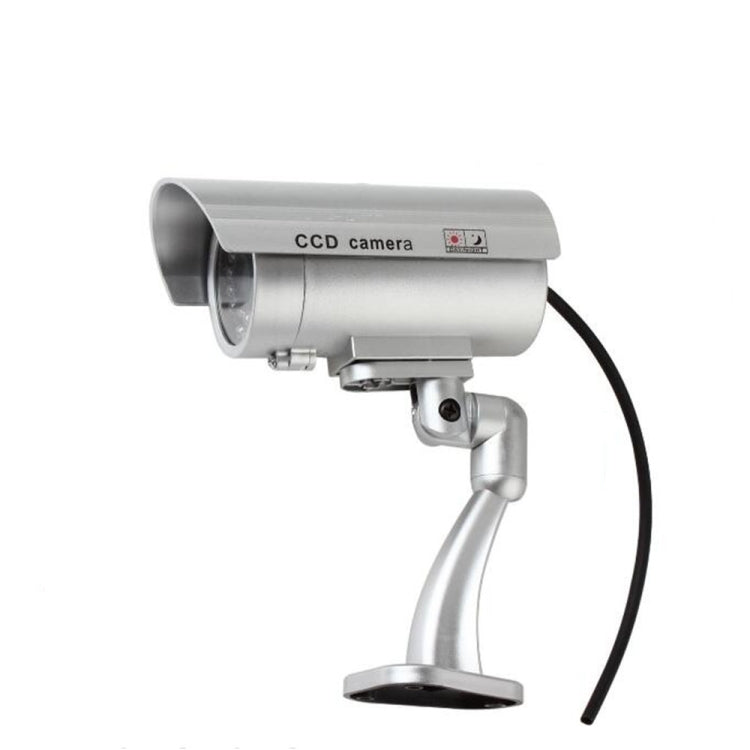 IP66 Waterproof Dummy CCTV Camera With Flashing LED For Realistic Looking for Security Alarm(Silver) - Waterproof Camera by PMC TechLife | Online Shopping South Africa | PMC TechLife