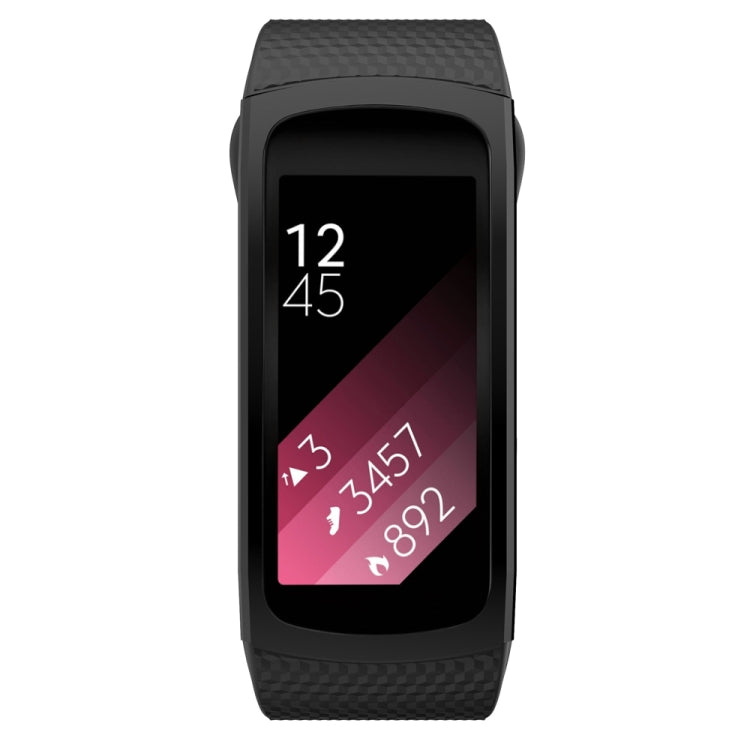 Silicone Watch Band for Samsung Gear Fit2 SM-R360, Wrist Strap Size:150-213mm(Black) - Watch Bands by PMC TechLife | Online Shopping South Africa | PMC TechLife | Buy Now Pay Later Mobicred