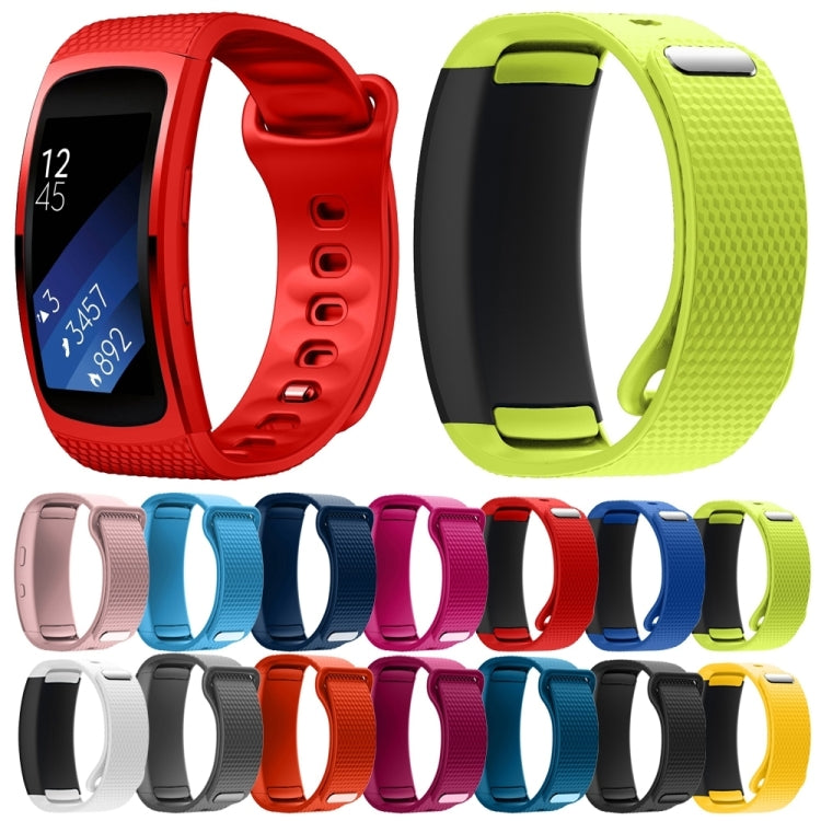 Silicone Watch Band for Samsung Gear Fit2 SM-R360, Wrist Strap Size:150-213mm(Black) - Watch Bands by PMC TechLife | Online Shopping South Africa | PMC TechLife | Buy Now Pay Later Mobicred