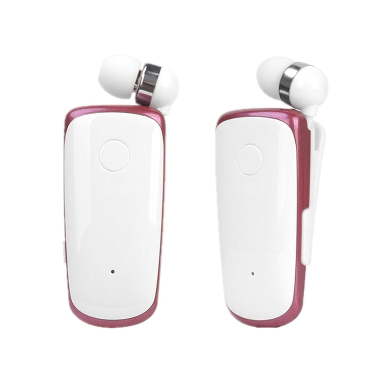 K39 Wireless Bluetooth Headset CSR DSP chip In-Ear Vibrating Alert Wear Clip Hands Free Earphone (Rose Red) - Bluetooth Earphone by PMC TechLife | Online Shopping South Africa | PMC TechLife