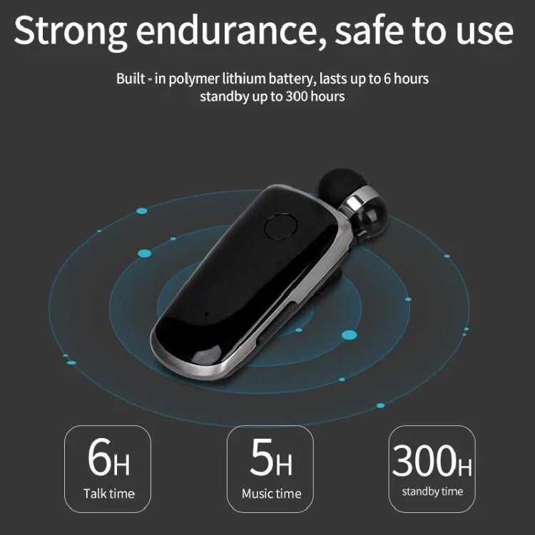 K39 Wireless Bluetooth Headset CSR DSP chip In-Ear Vibrating Alert Wear Clip Hands Free Earphone (Rose Red) - Bluetooth Earphone by PMC TechLife | Online Shopping South Africa | PMC TechLife