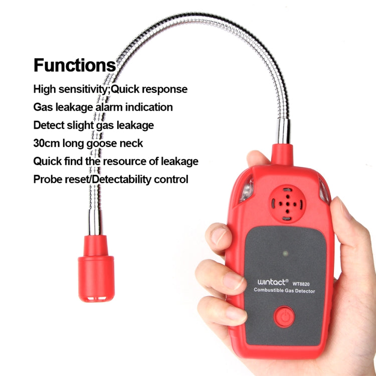 WINTACT WT8820 Combustible Gas Alarm Detector For Home Slight Gas Leakage Flammable Natural Gas Leak Detector Monitor Gas Analyzer - Gas Monitor by Wintact | Online Shopping South Africa | PMC TechLife | Buy Now Pay Later Mobicred