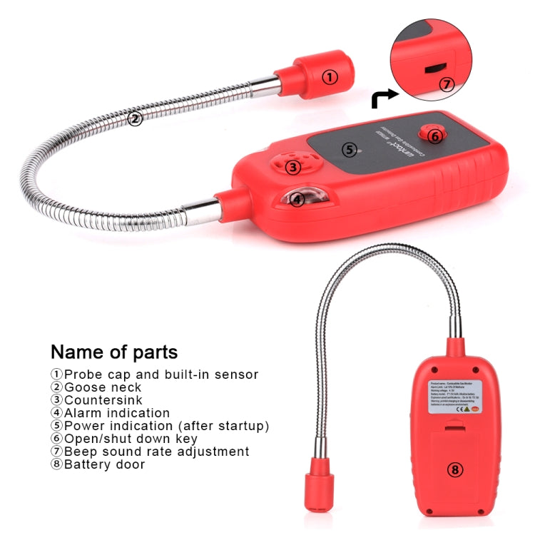 WINTACT WT8820 Combustible Gas Alarm Detector For Home Slight Gas Leakage Flammable Natural Gas Leak Detector Monitor Gas Analyzer - Gas Monitor by Wintact | Online Shopping South Africa | PMC TechLife | Buy Now Pay Later Mobicred