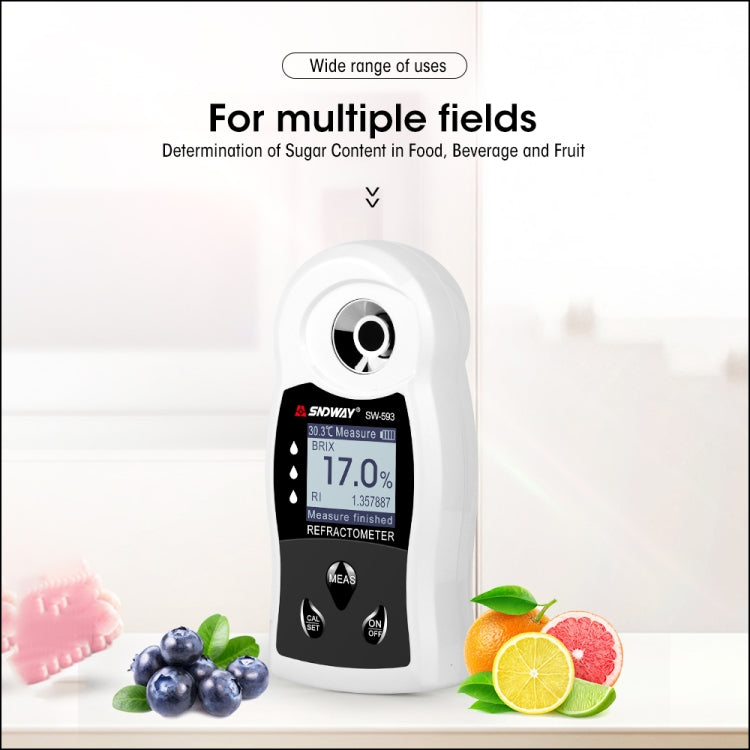 SNDWAY SW-593 Digital Refractometer Sugar Brix Meter Rechargeable Wine Beer Alcohol Drink Fruit Sugar Concentration Meter - free shipping - PMC TechLife - Order now!