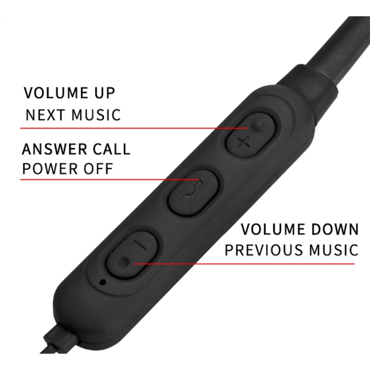 DM-22 Magnetic Bluetooth Earphone DM-22 Neckband Sport headset with Mic Wireless Handsfree Earphoness(Black) - Neck-mounted Earphone by PMC TechLife | Online Shopping South Africa | PMC TechLife