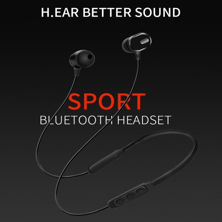 DM-22 Magnetic Bluetooth Earphone DM-22 Neckband Sport headset with Mic Wireless Handsfree Earphoness(White) - Neck-mounted Earphone by PMC TechLife | Online Shopping South Africa | PMC TechLife