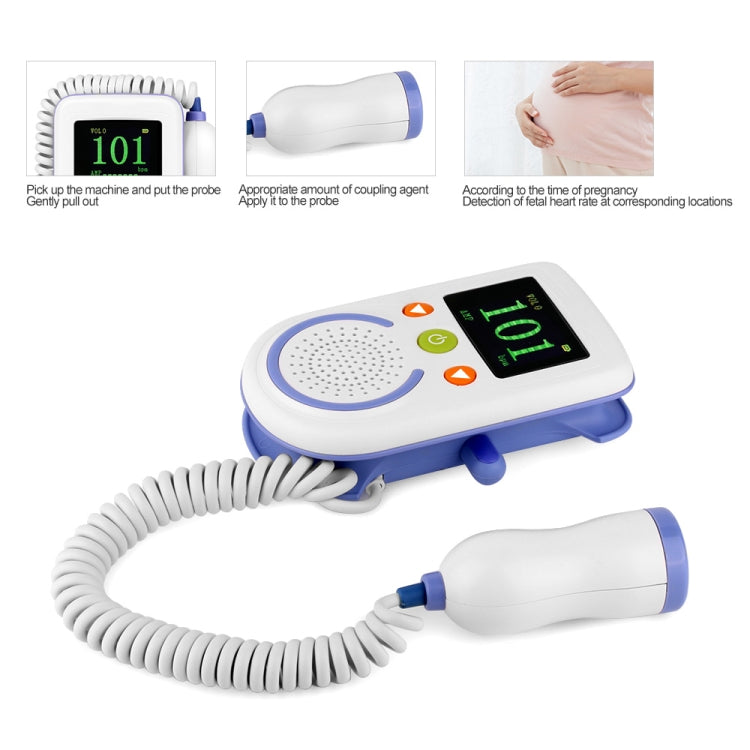 A100D  Digital Fetal Doppler Ultrasound Sound Baby Heartbeat Detector Monitor Rechargeable Prenatal Pocket Fetal Doppler Stethoscope - Heart Rate Monitoring by PMC TechLife | Online Shopping South Africa | PMC TechLife