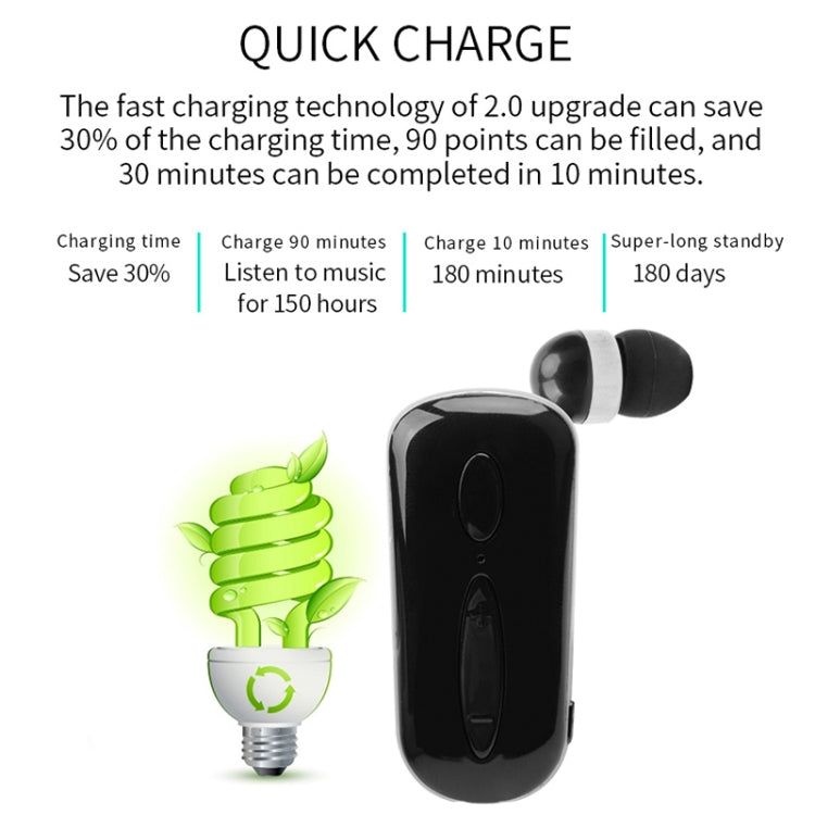 K36 Stereo Wireless Bluetooth Headset Calls Remind Vibration Wear Clip Driver Auriculares Earphone(Pink) - Bluetooth Earphone by PMC TechLife | Online Shopping South Africa | PMC TechLife