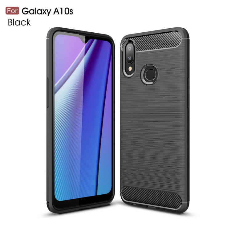 Brushed Texture Carbon Fiber TPU Case for Galaxy A10s(Black) - free shipping - PMC TechLife - Order now!
