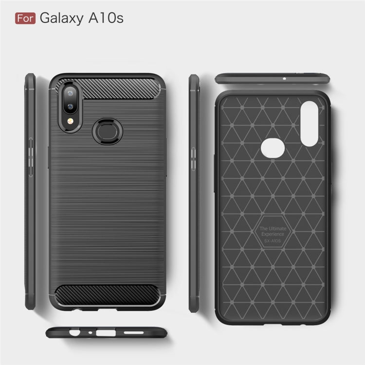 Brushed Texture Carbon Fiber TPU Case for Galaxy A10s(Navy Blue) - free shipping - PMC TechLife - Order now!