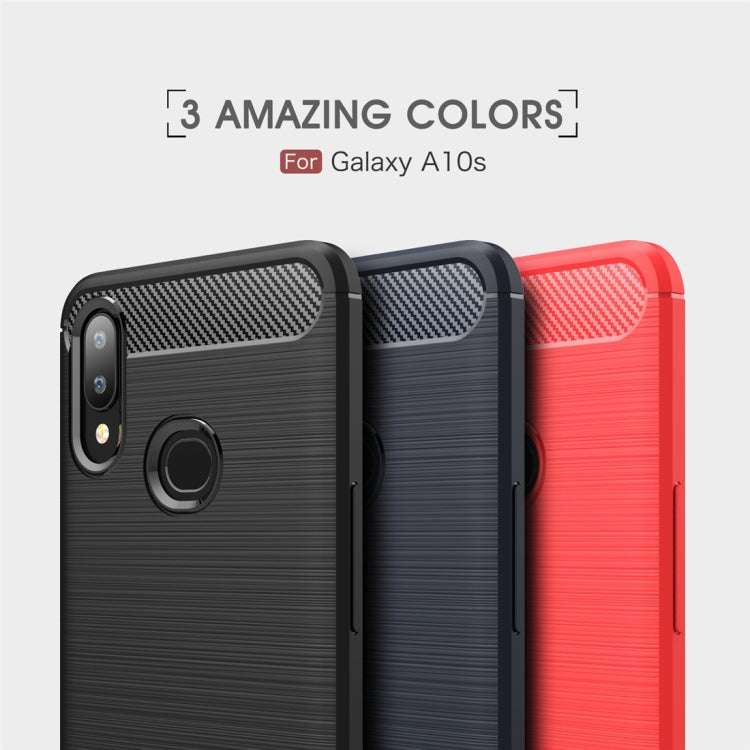Brushed Texture Carbon Fiber TPU Case for Galaxy A10s(Navy Blue) - free shipping - PMC TechLife - Order now!