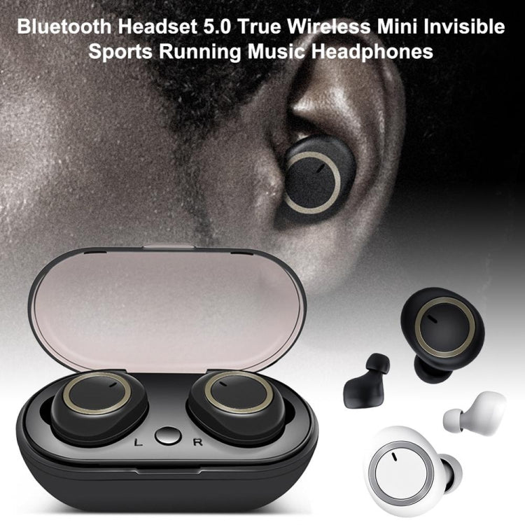 TWS-A1 TWS Bluetooth 5.0 Mini Invisible Sports Music Earphone with Charging Box & Microphone (White) - TWS Earphone by PMC TechLife | Online Shopping South Africa | PMC TechLife